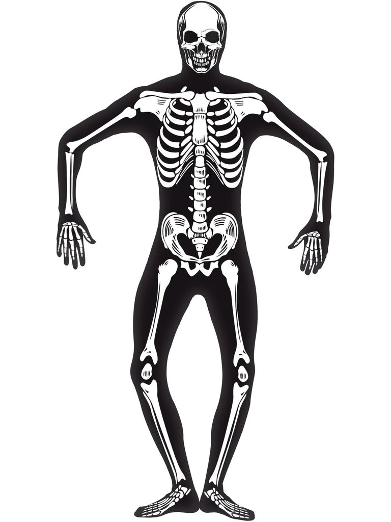 Skeleton Second Skin Costume, Black