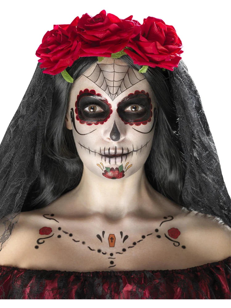 Make-Up FX, Day of the Dead Kit, Aqua, Red