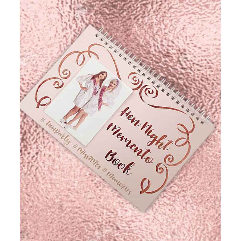 Rose Gold Hen Do Memento Book