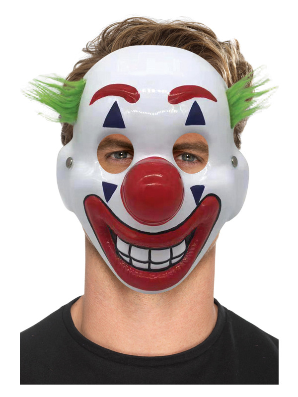 Clown Mask PVC With Hair & Elastic Strap Clown Mask PVC With Hair & Elastic Strap
