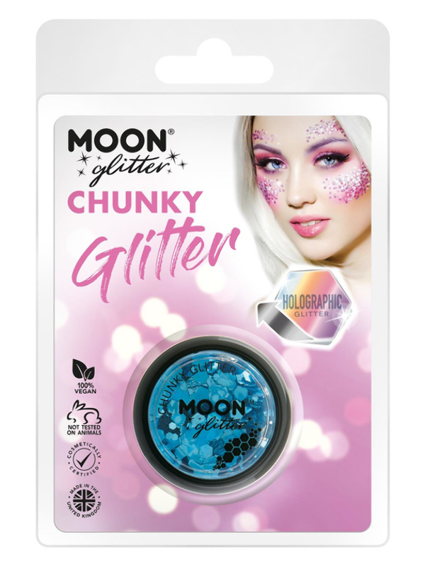 Moon Glitter Classic Chunky Clamshell, 3g Costume Make Up
